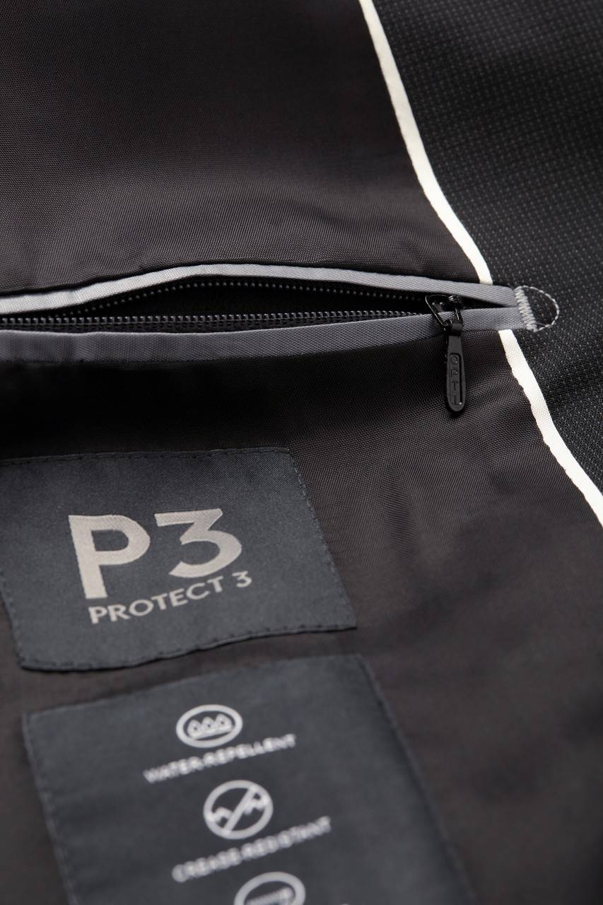 Digel Abito Nero Micro Disegno Digel Slim Fit Lana Stretch