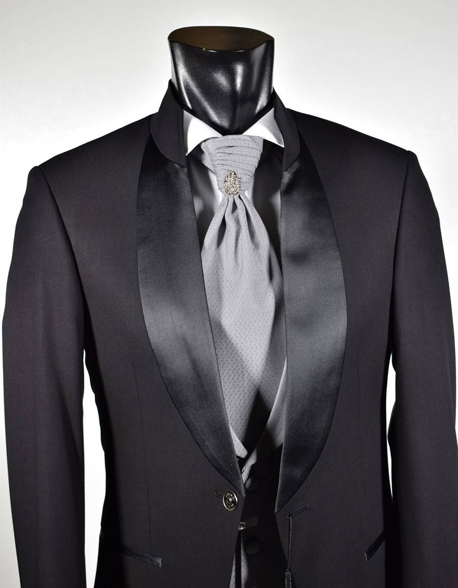 Musani Milano Cerimonia Abito Nero Musani Cerimonia Modello Coreano Slim Fit