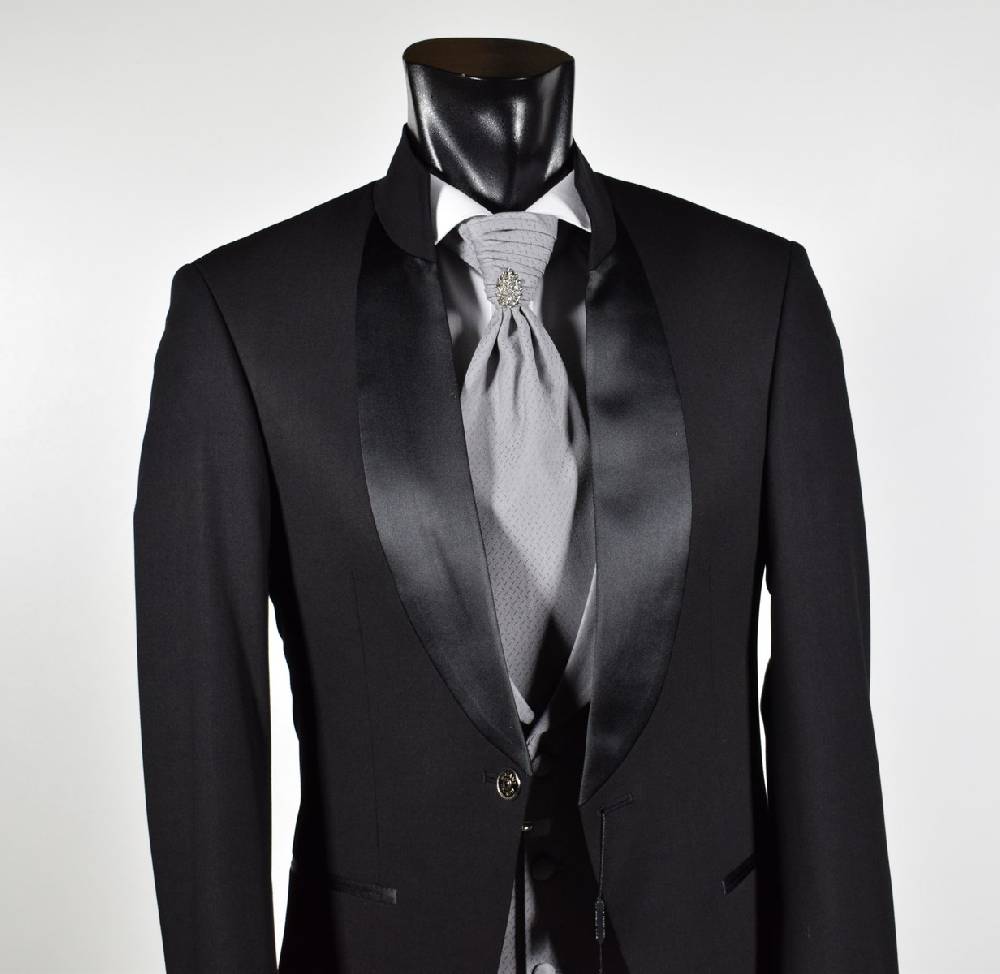 Musani Milano Cerimonia Abito Nero Musani Cerimonia Modello Coreano Slim Fit