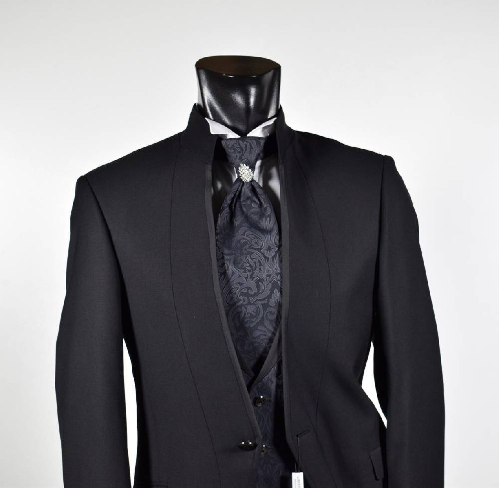 Musani Milano Cerimonia Abito Nero Slim Fit Musani Cerimonia Modello Alla Coreana