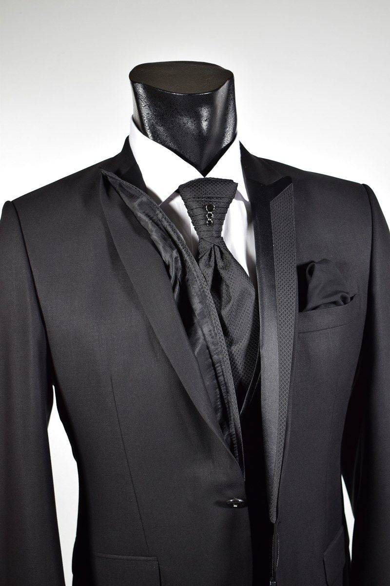 Musani Milano Cerimonia Abito nero slim fit Musani cerimonia