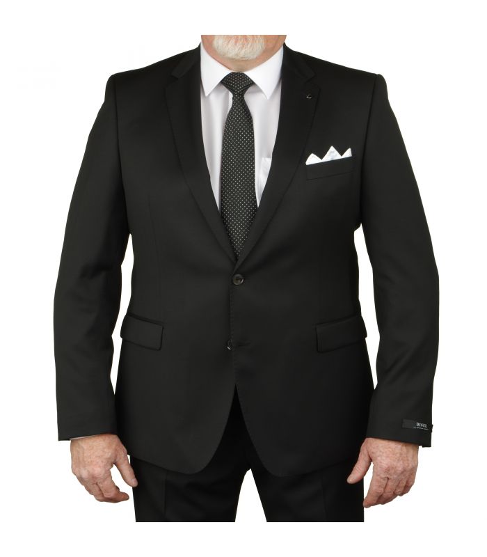 Digel Abito Nero Taglie Forti Digel Pura Lana Reda Super 110's