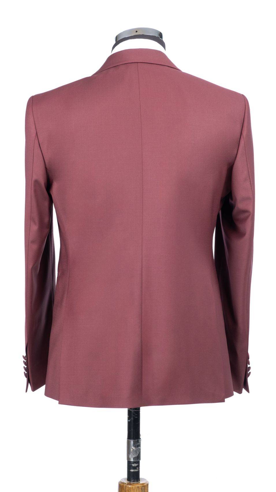 Baggi Abito Rosso Borgogna Da Sposo Con Collo A Scialle