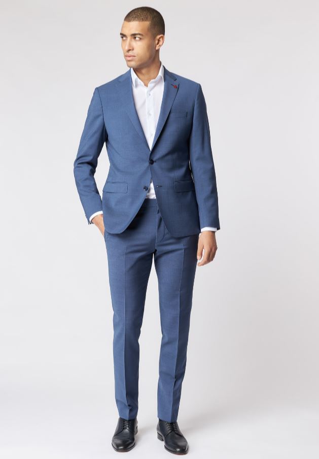 Roy Robson Abito Roy Robson Blu Pastello Slim Fit Lana Idrorepellente