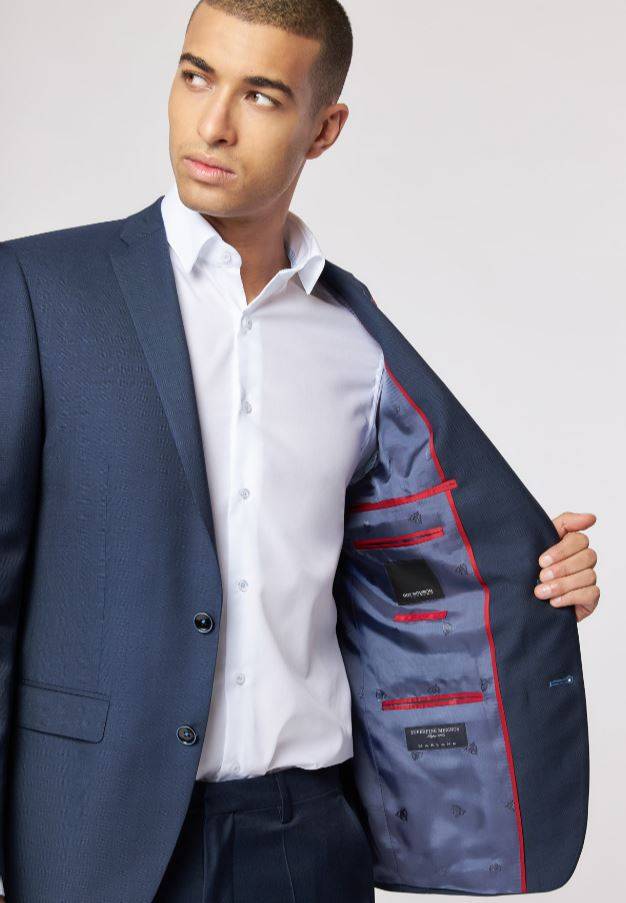 Roy Robson Abito Roy Robson Blu Slim Fit Lana Merlane Super 110's