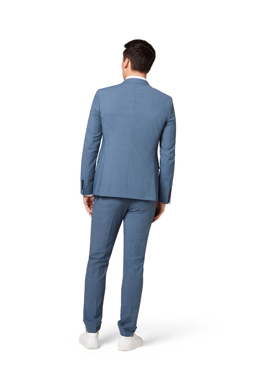 Digel Abito Slim Fit Digel Azzurro Misto Lana Bi-stretch