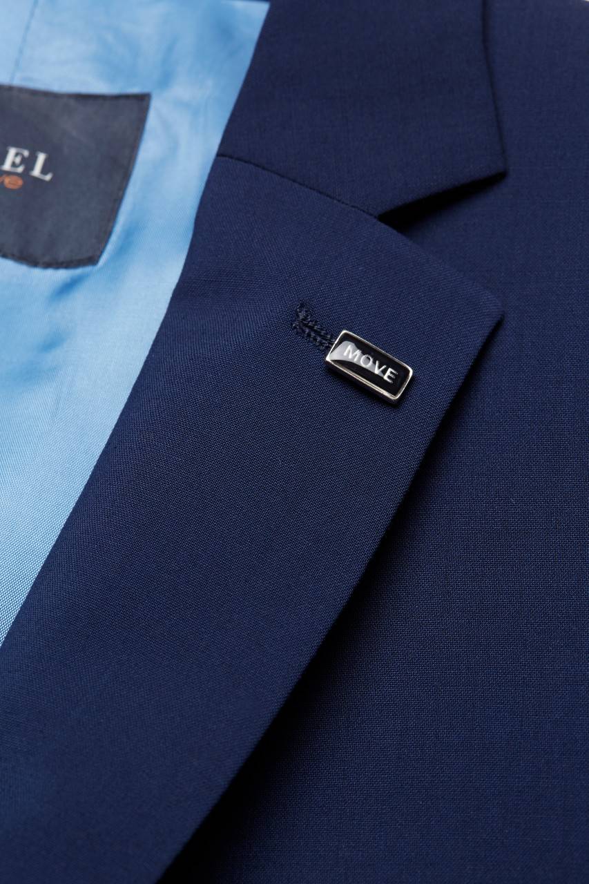 Digel Abito Slim Fit Digel Blu Napoli Pura Lana Marzotto Super 100's