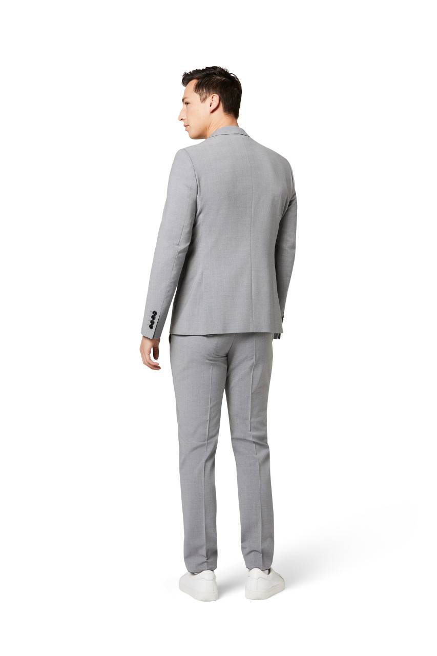 Digel Abito Slim Fit Digel Grigio Chiaro Misto Lana Bi-stretch