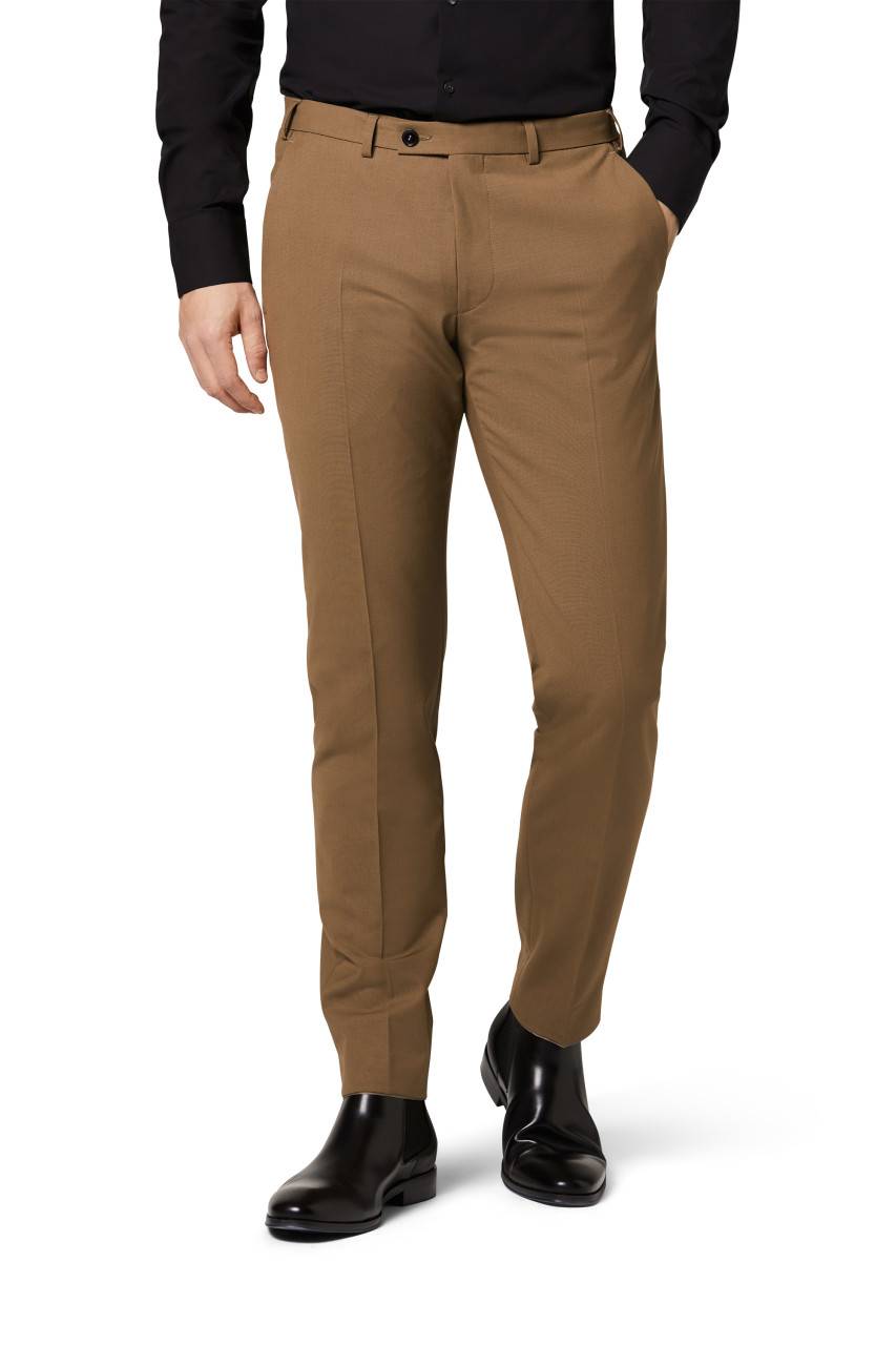 Digel Abito Slim Fit Digel Marrone Chiaro Misto Lana Bi-stretch