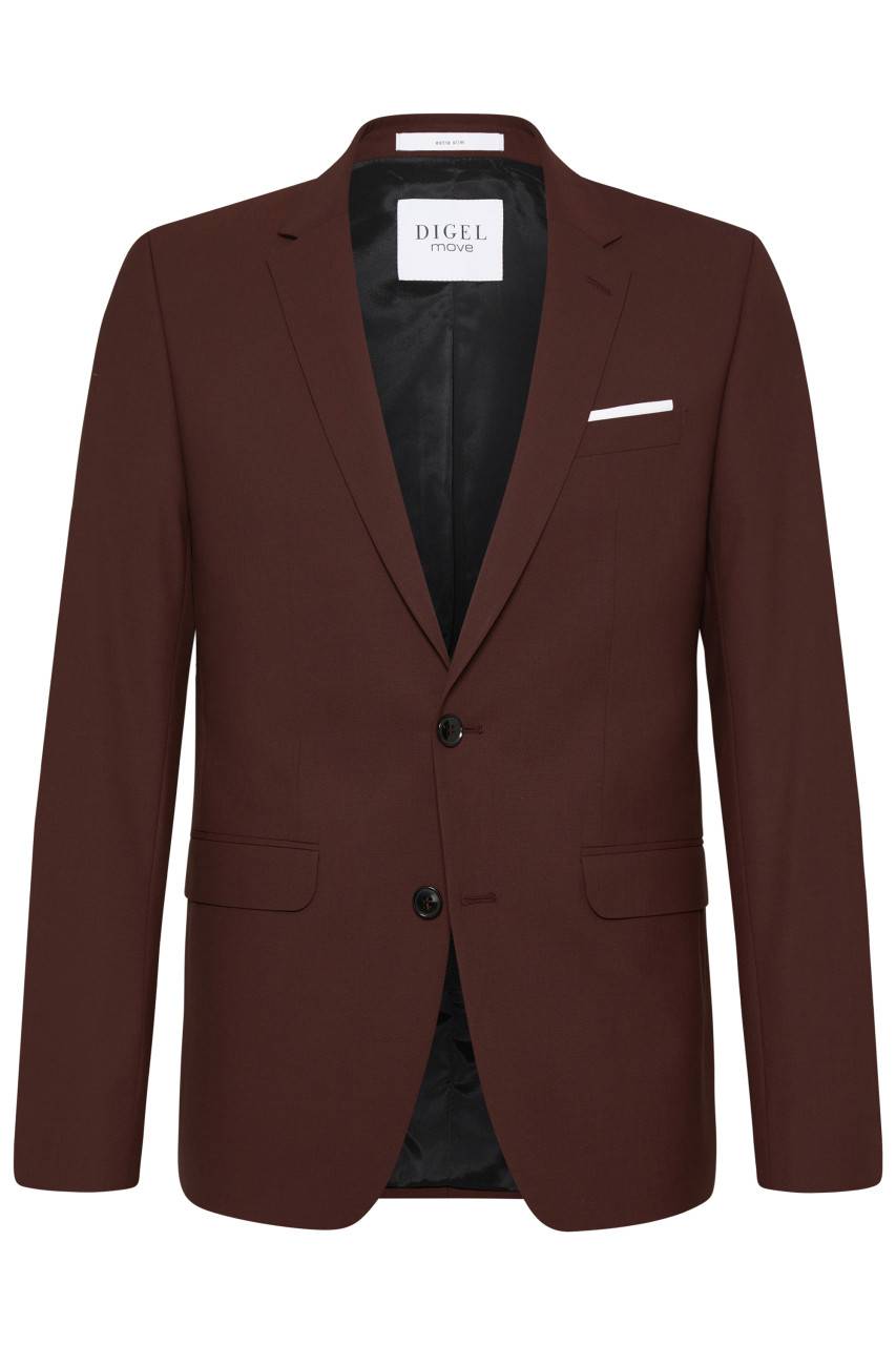 Digel Abito Slim Fit Digel Marrone Rossastro Misto Lana Bi-stretch