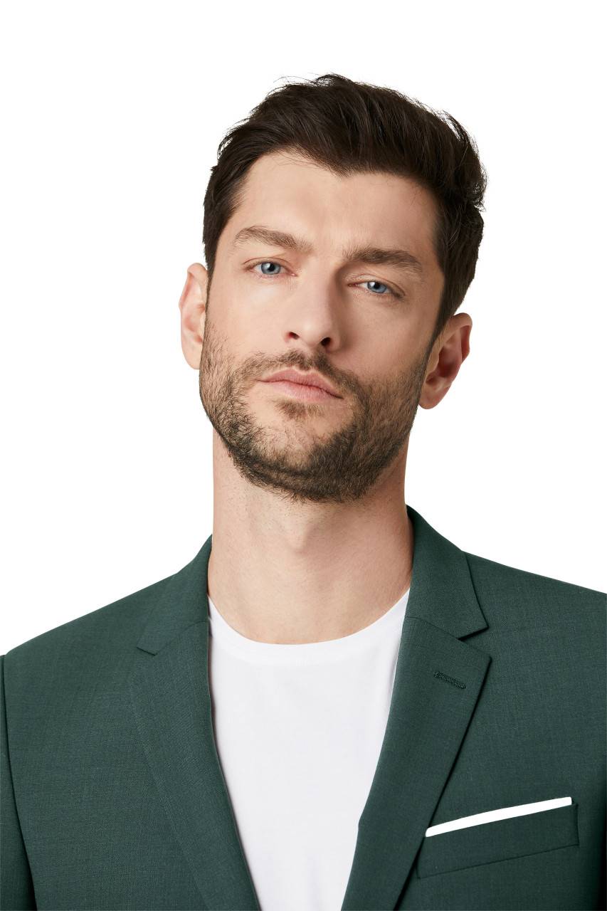 Digel Abito Slim Fit Digel Verde Misto Lana Bi-stretch