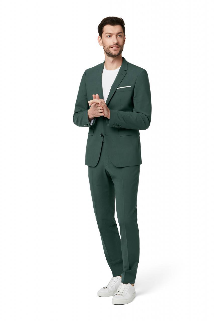 Digel Abito slim fit digel verde misto lana bi-stretch