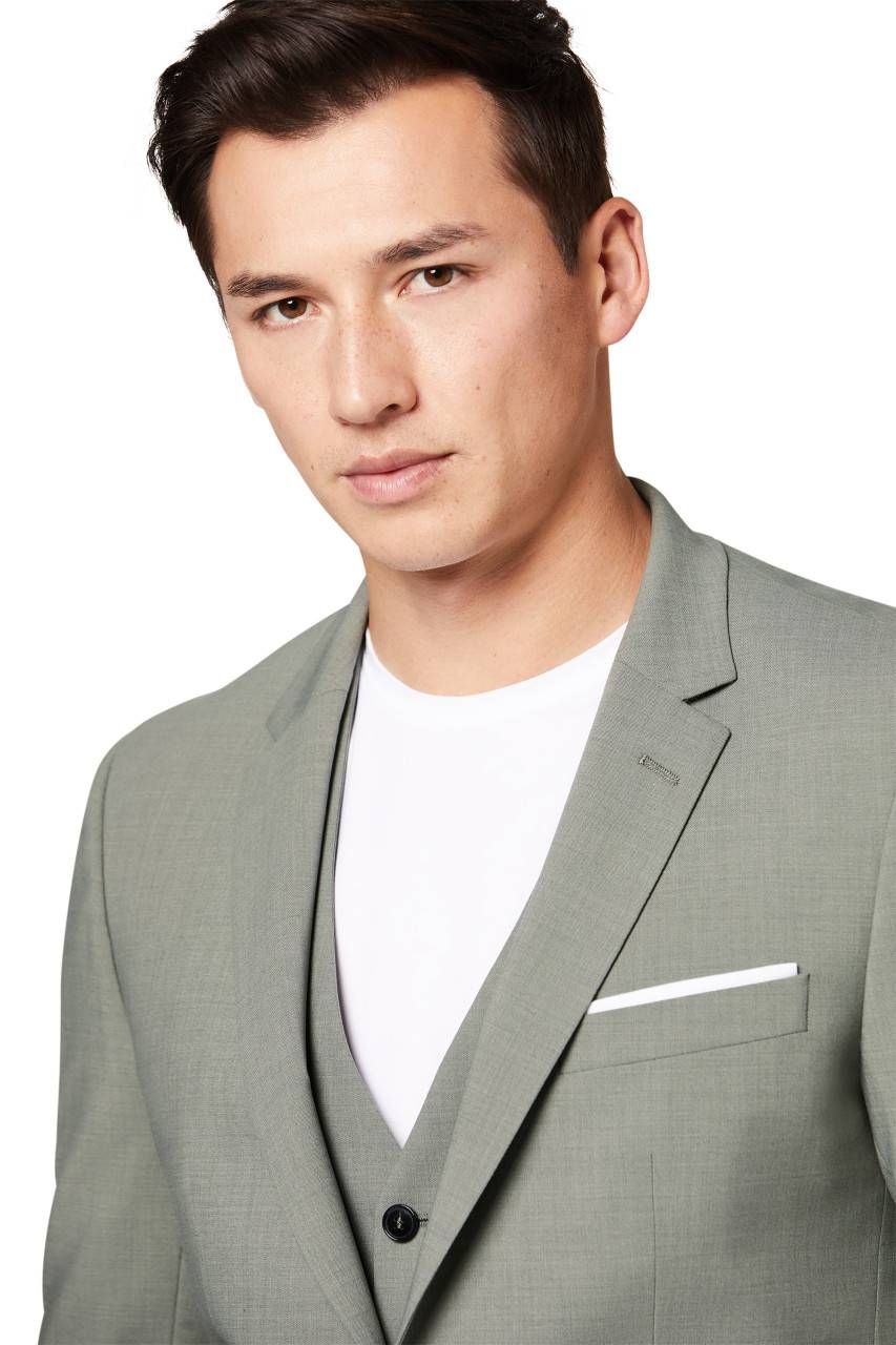 Digel Abito Slim Fit Digel Verde Salvia Misto Lana Bi-stretch