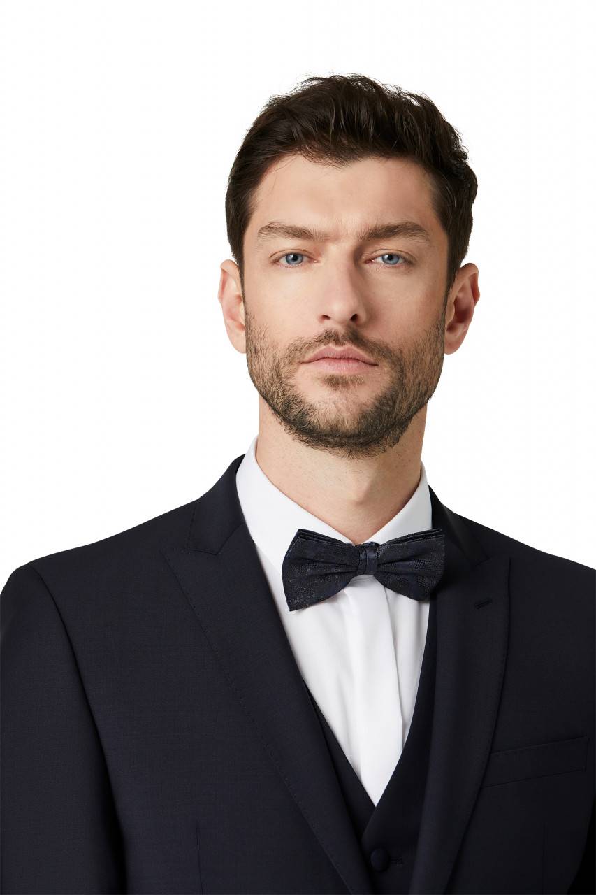 Digel Abito Slim Fit Elegante Digel Blu Scuro Con Gilet