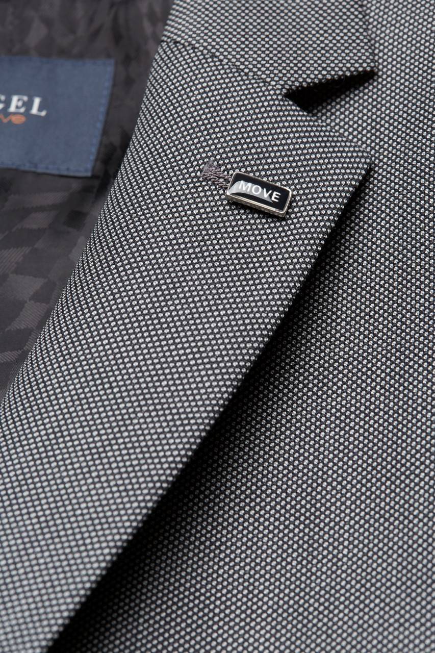 Digel Abito Slim Fit Grigio Digel Move In Lana Reda Super 110's