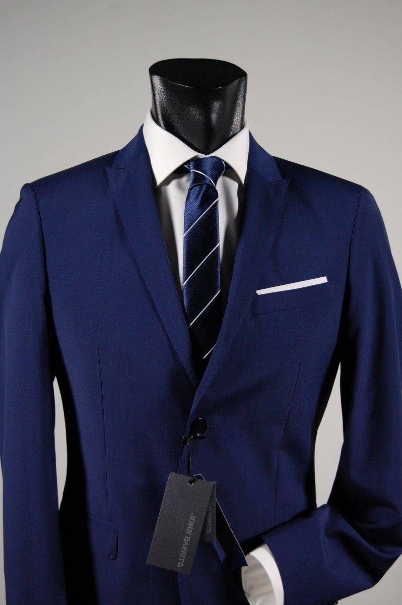 John Barritt Abito Slim Fit John Barritt Blu Marine Due Bottoni Petto A Lancia