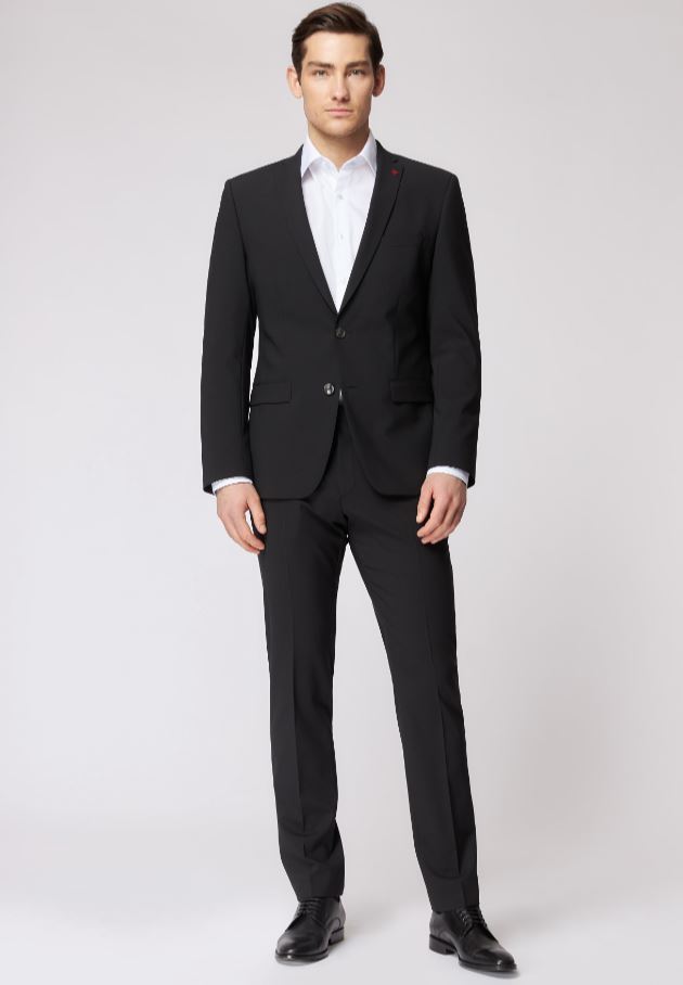 Roy Robson Abito Slim Fit Nero Roy Robson Lana Stretch