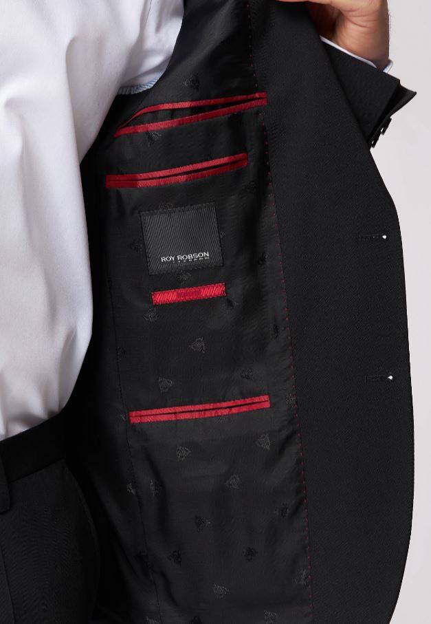 Roy Robson Abito Slim Fit Nero Roy Robson Lana Stretch