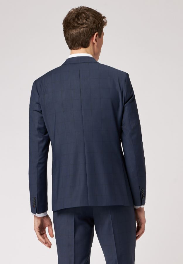 Roy Robson Abito Slim Fit Roy Robson Blu A Quadri Lana Stretch