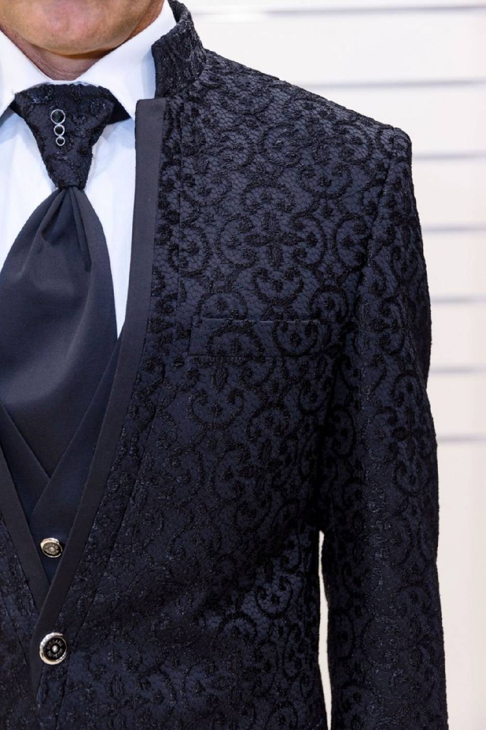 Musani Milano Cerimonia Abito slim fit sposo guru broccato musani cerimonia