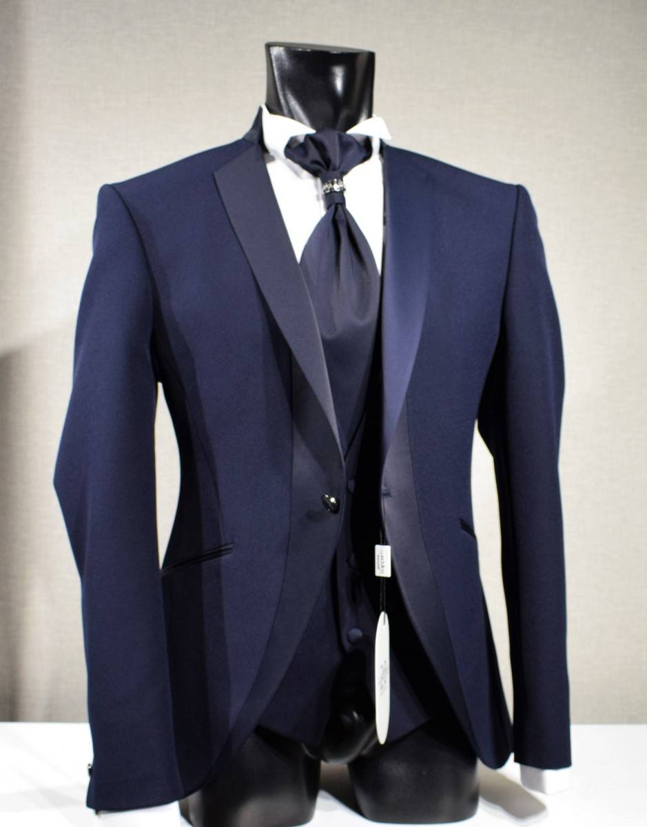 Musani Milano Cerimonia Abito Smoking Moderno Blu Musani Slim Fit