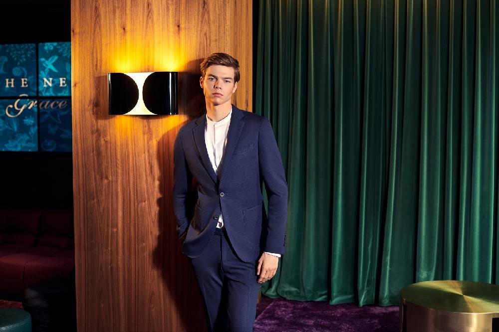 Digel Abito Sportivo Blu Digel In Jersey Extra Slim Fit