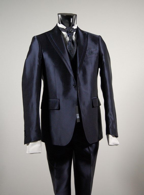 Luciano Soprani Cerimonia Abito Sposo Cerimonia Luciano Soprani Blu Completo Di Gilet E Cravatta