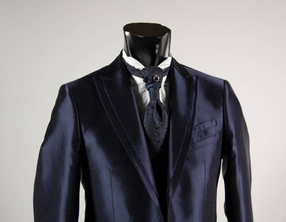 Luciano Soprani Cerimonia Abito Sposo Cerimonia Luciano Soprani Blu Completo Di Gilet E Cravatta