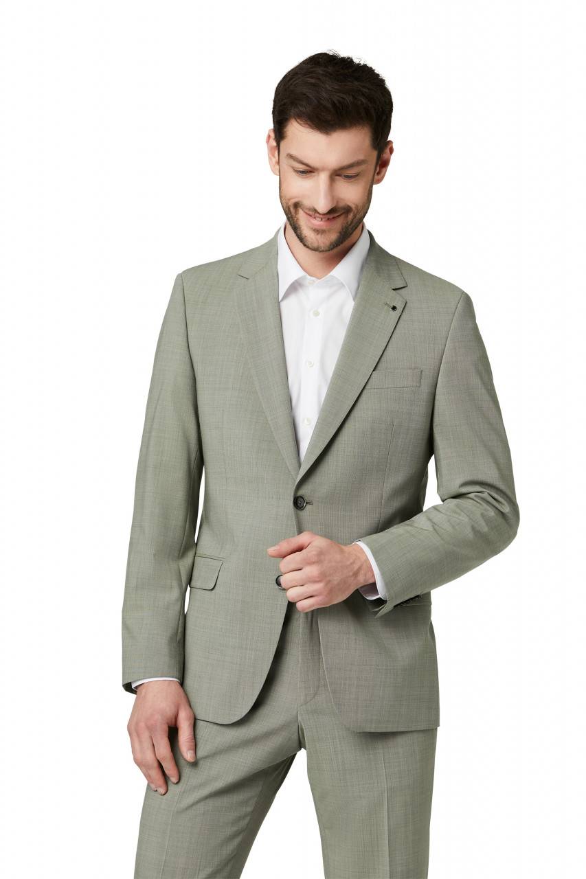 Digel Abito verde chiaro digel lana stretch marzotto drop sei modern fit