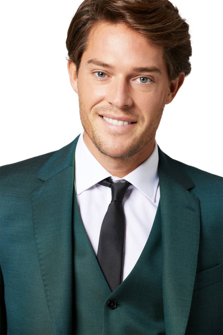 Digel Abito Verde Fantasia Piccola Digel Drop Sei Modern Fit Tessuto Reda 110's