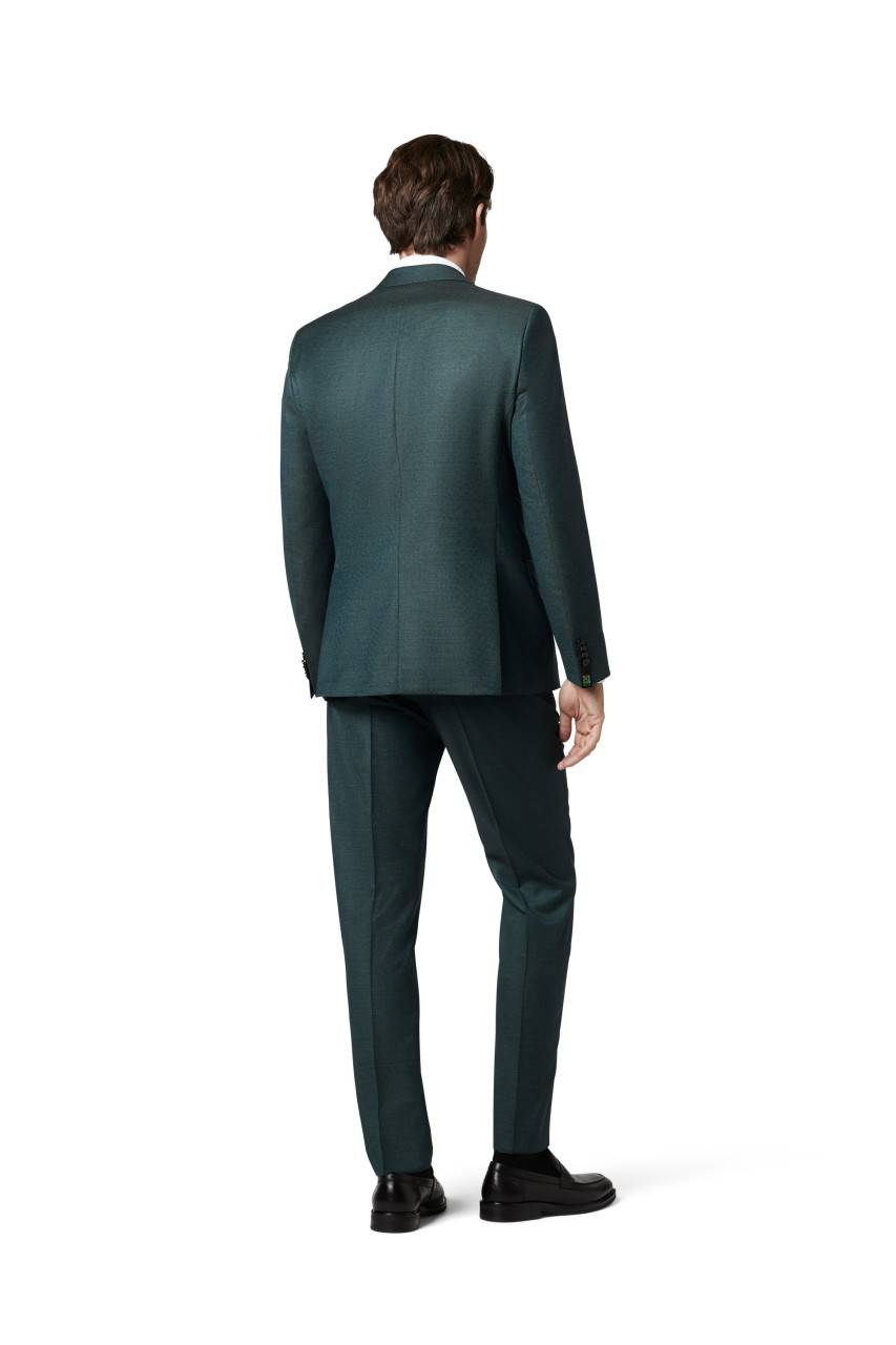 Digel Abito Verde Fantasia Piccola Digel Drop Sei Modern Fit Tessuto Reda 110's