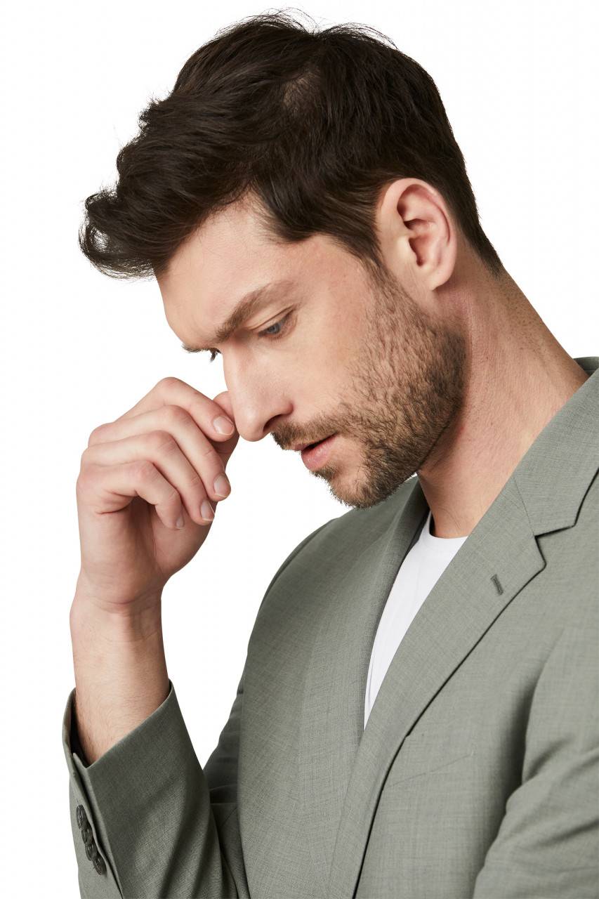 Digel Abito Verde Salvia Digel Lana Stretch Drop Quattro Comfort Fit