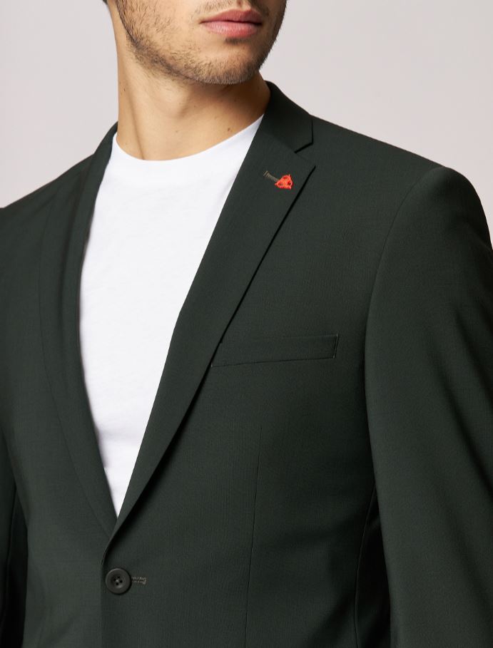 Roy Robson Abito Verde Scuro Roy Robson Extra Slim Fit In Lana Stretch