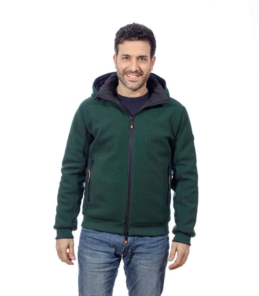 Adimari Giubbino verde adimari con cappuccio