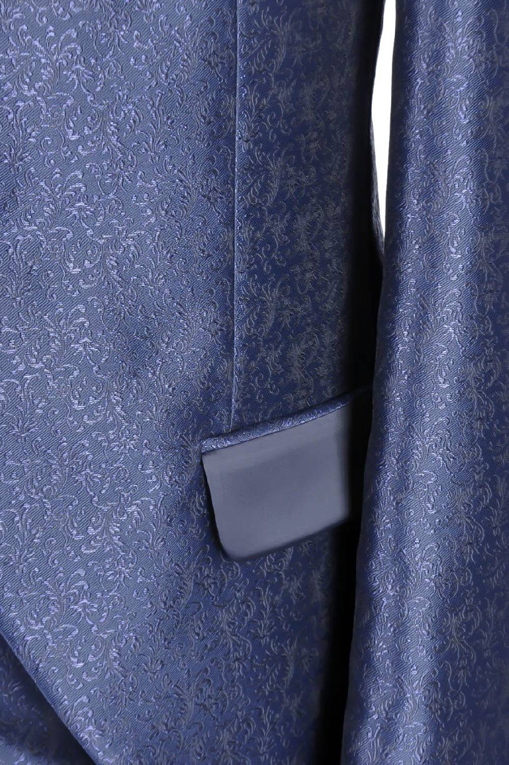 Baggi Abito Baggi Blu Damascato Con Petto A Lancia
