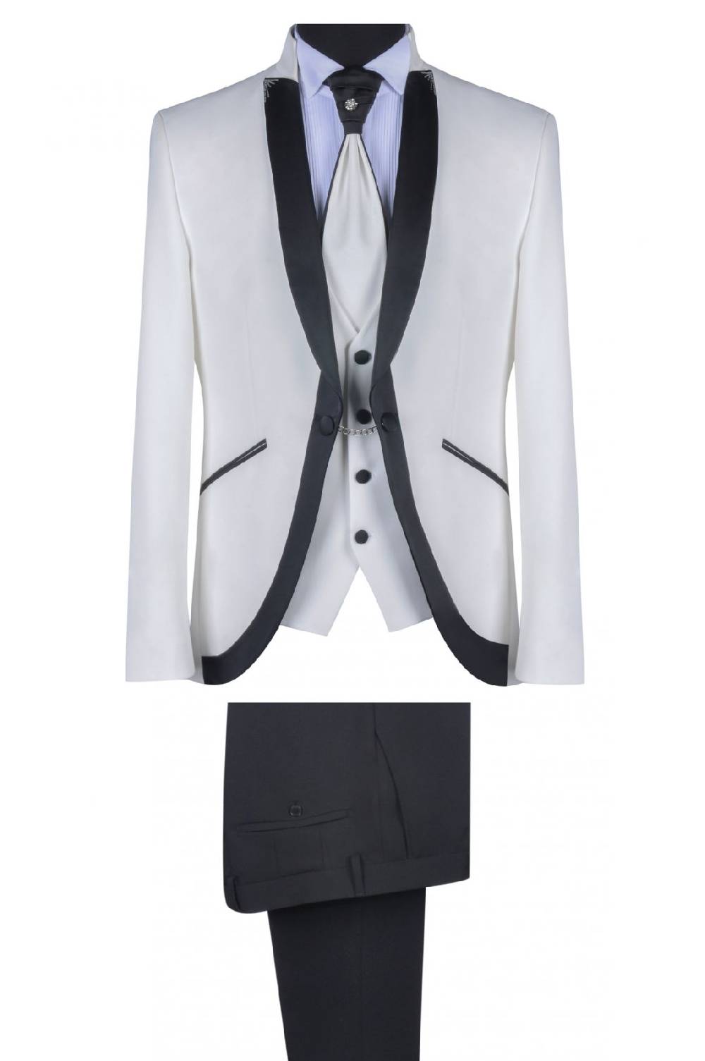 Baggi Abito Da Sposo Baggi Cerimonia Ecru Slim Fit