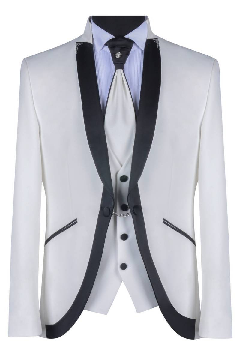 Baggi Abito Da Sposo Baggi Cerimonia Ecru Slim Fit