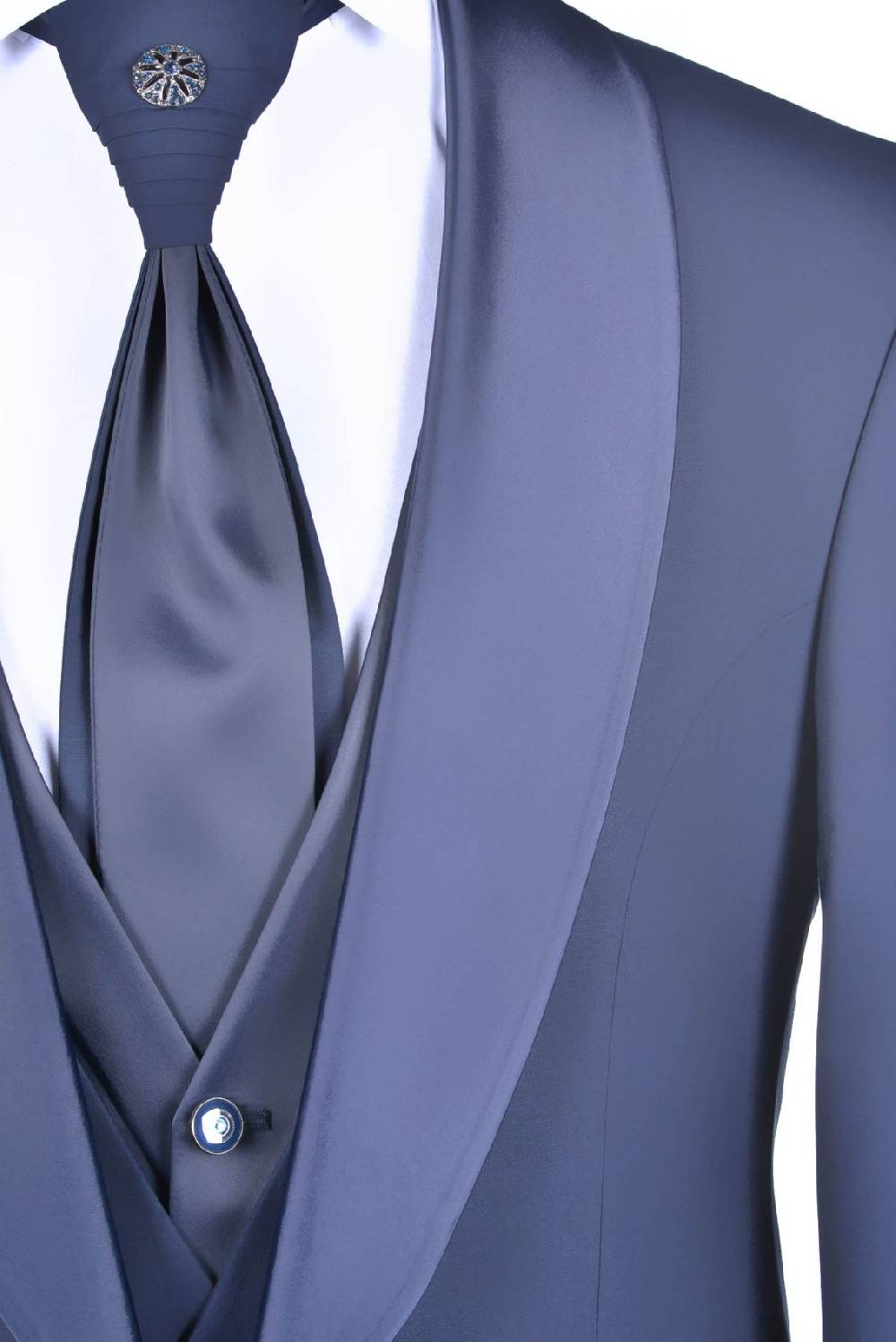 Baggi Abito Da Sposo Blu Baggi Cerimonia