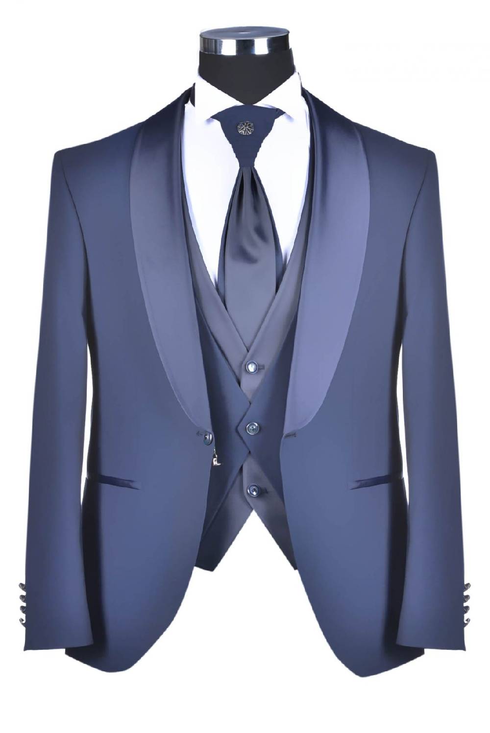 Baggi Abito Da Sposo Blu Baggi Cerimonia