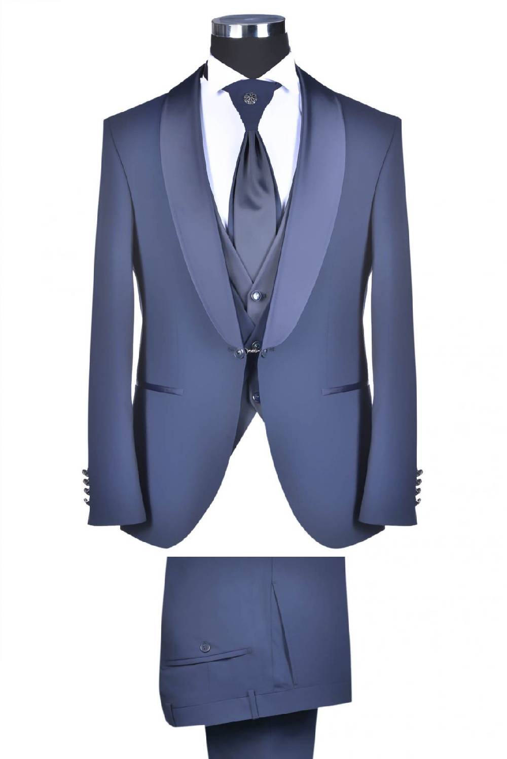 Baggi Abito da sposo blu baggi cerimonia