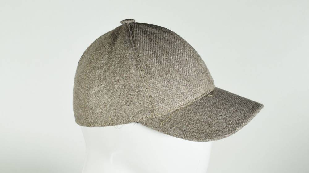 Panizza Berretto Baseball Panizza Tortora In Lana Shetland