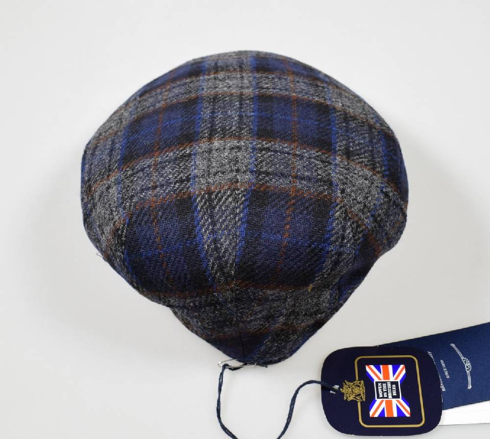 Panizza Berretto Panizza Blu Fantasia British A Quadri