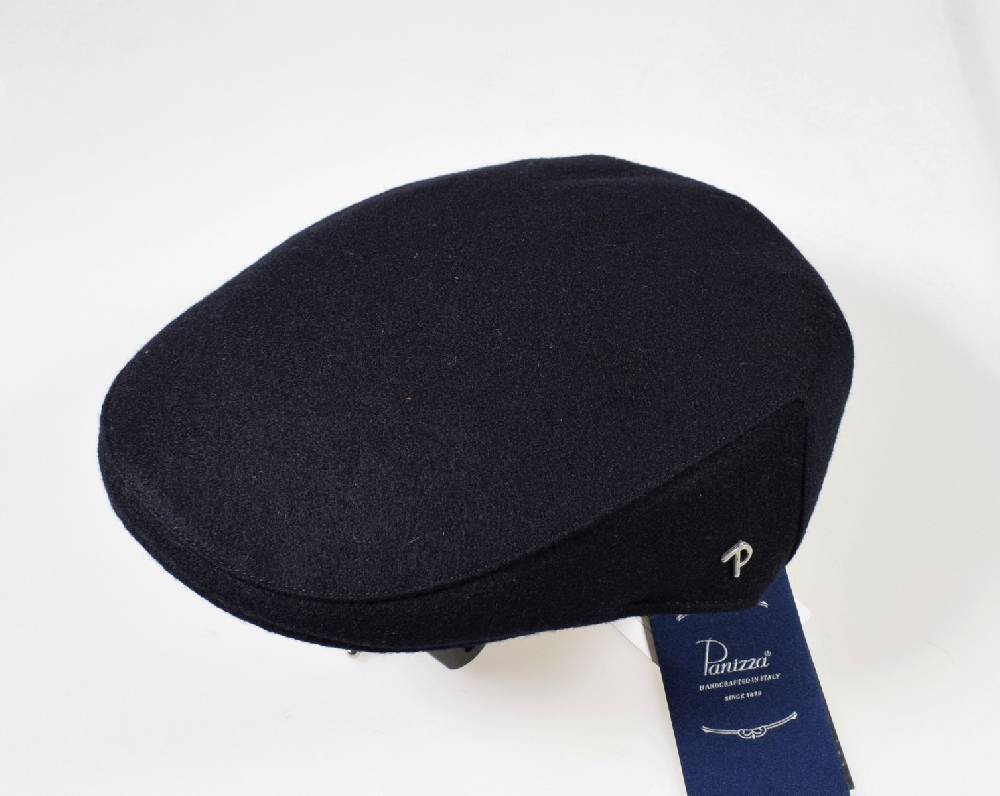 Panizza Berretto Panizza In Pura Lana Teflon Blu Scuro