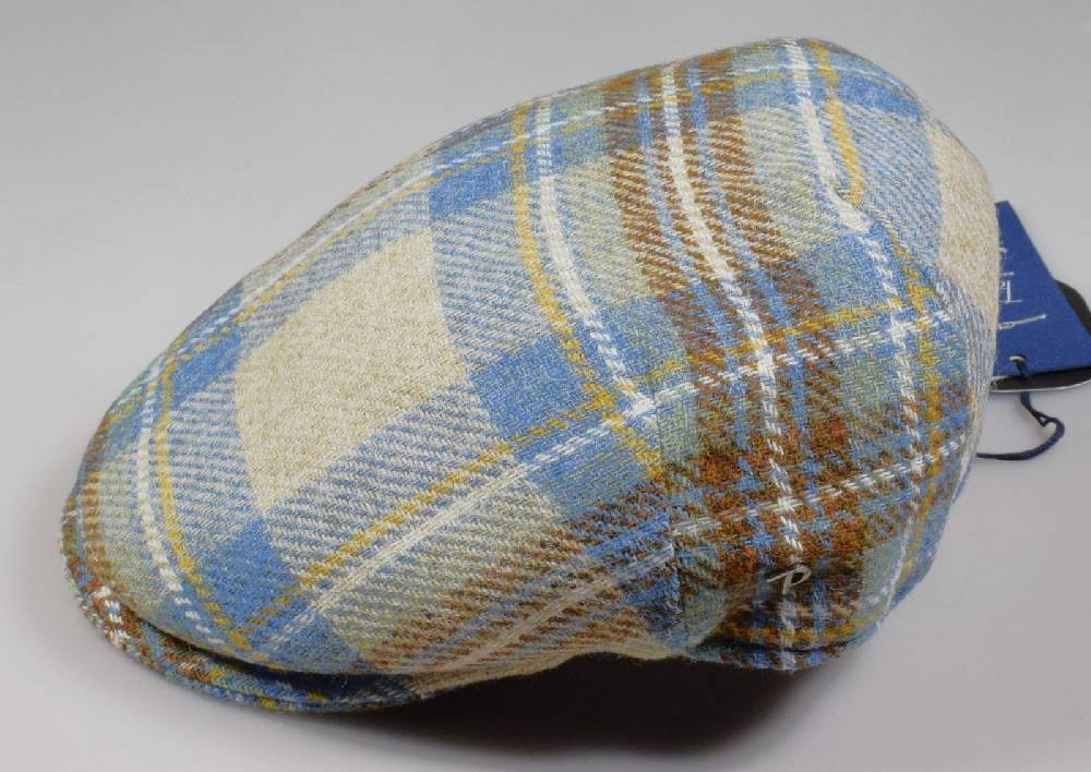 Panizza Berretto panizza peaked british in lana tartan beige