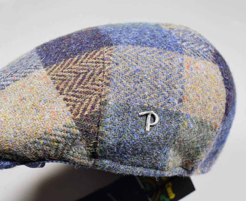 Panizza Berretto Panizza Peaked In Lana Donegal Tweed Fantasia