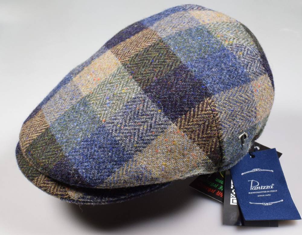 Panizza Berretto Panizza Peaked In Lana Donegal Tweed Fantasia