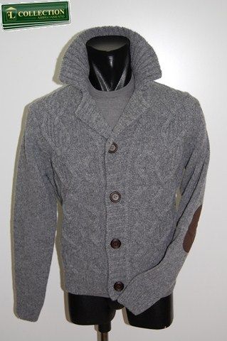 Bramante Cardigan Giacca Lana Bramante Con Toppe