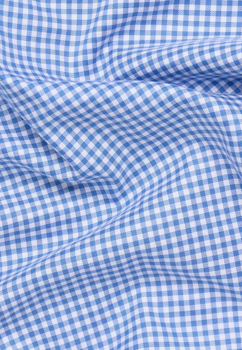 Eterna Camicia A Quadretti Azzurro Eterna Modern Fit Collo Button-down