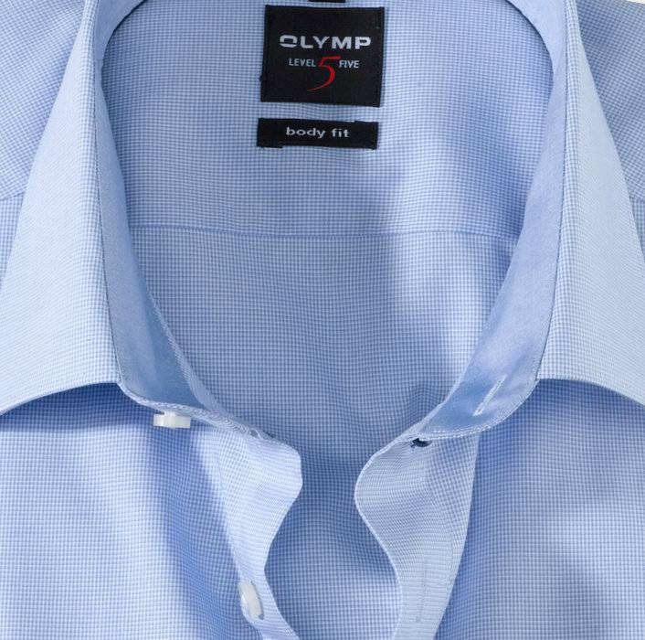 Olymp Camicia A Quadretti Piccoli Olymp Level Five Slim Fit