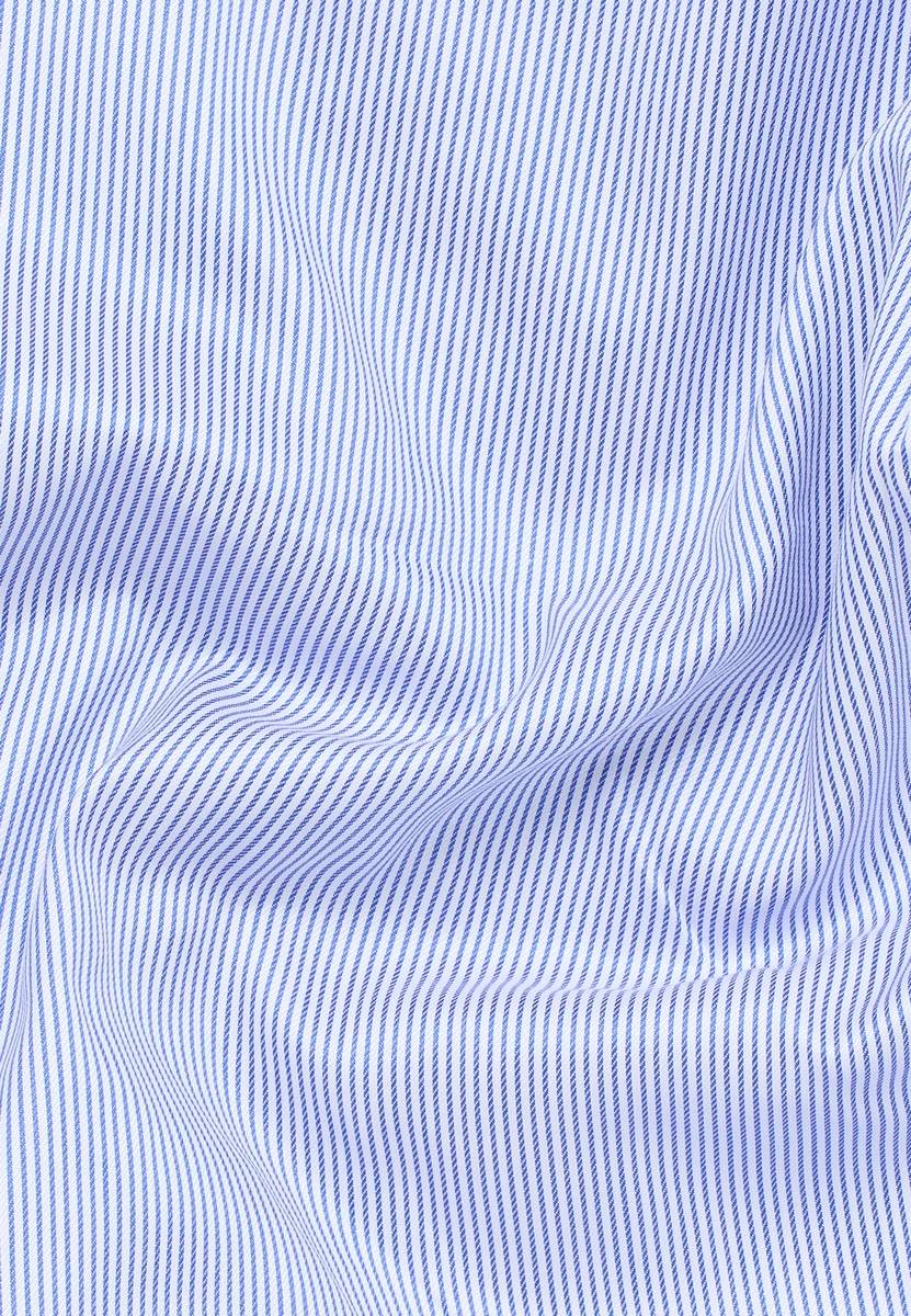Eterna Camicia A Righe Azzurro Eterna Modern Fit In Cotone Twill No Stiro